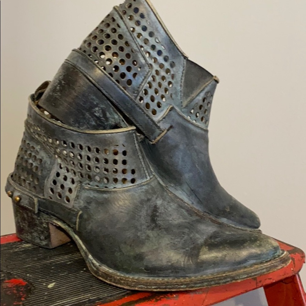 Corral Distressed Leather Bootie